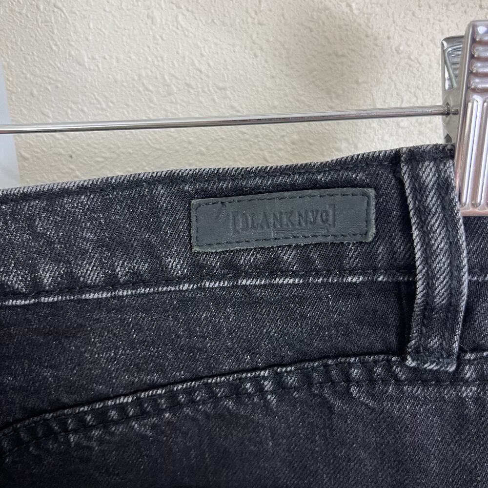 Blank NYC Wedge High Rise Short Womens Size 30 Washed Black Raw Hem - Picture 4 of 6
